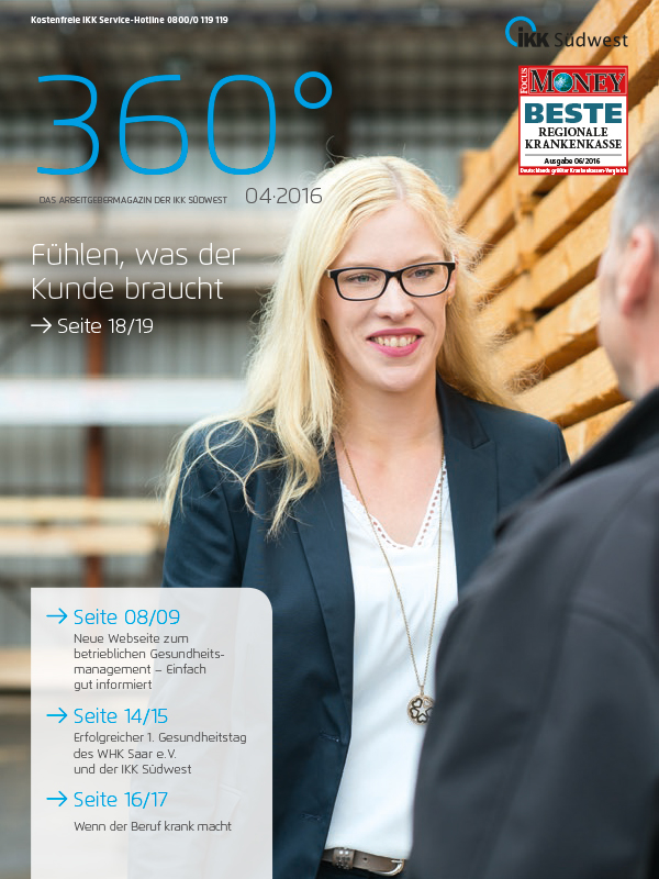 Titel des Arbeitgebermagazins 04/2016