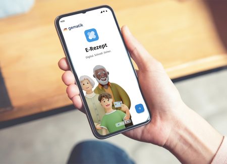 Die App "E-Rezept" auf einem Smartphone