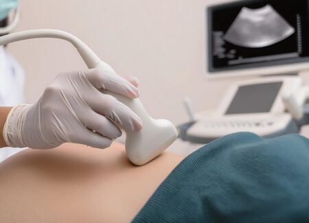 Ultraschalluntersuchung eines Bauches